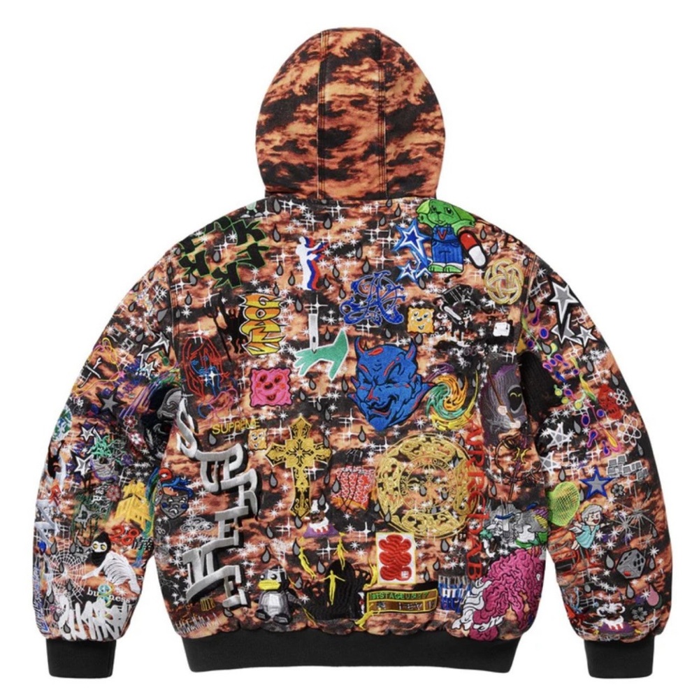 Supreme AOl Embroidered Hooded Work Jacket (Men's US M) NEW DROP